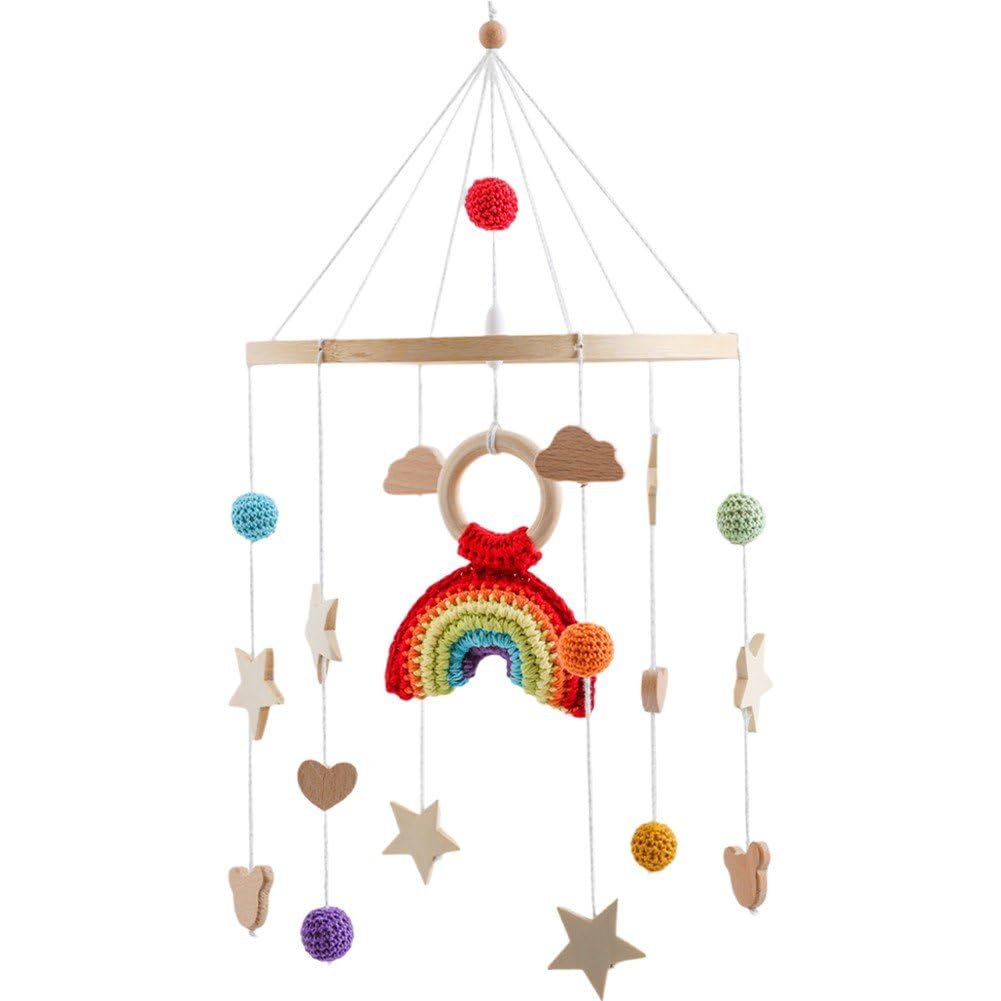 Amazon.co.jp: ベッドメリー モビール 木製 かぎ針編みペンダント